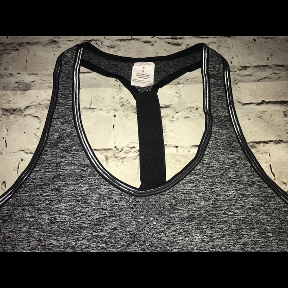 Bebe Seamless Tank with Metallic Trim - Picture 3 of 6